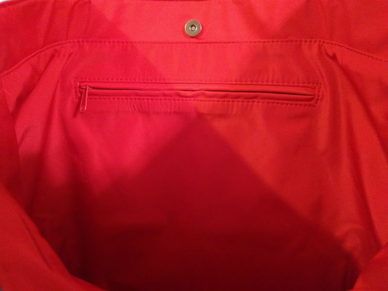 Inside of the tote