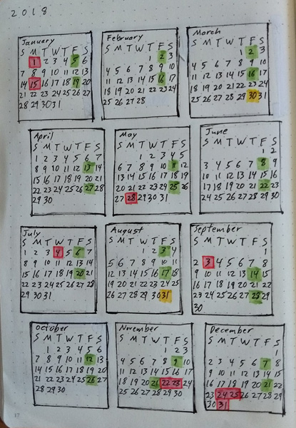 2018 year layout