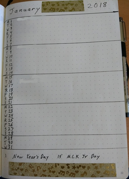 Jan monthly layout